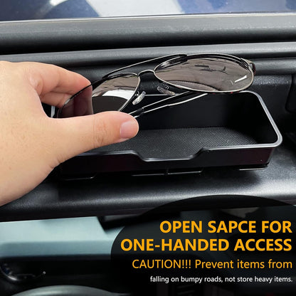 Sunglass Holder for 2021-2026 Ford Bronco 2/4-Door - Sun Visor Organizer (Black)