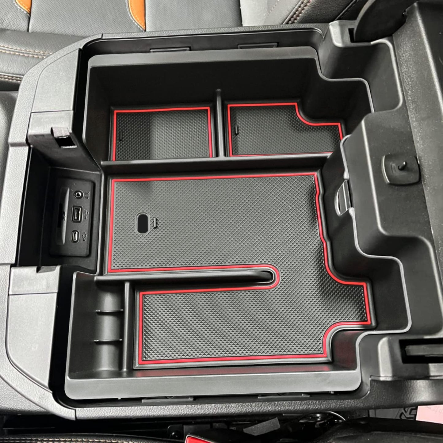 Center Console Organizer Tray for 2019-2023 Chevy/GMC 1500 & HD (Full Console/Bucket Seats Only) - Black