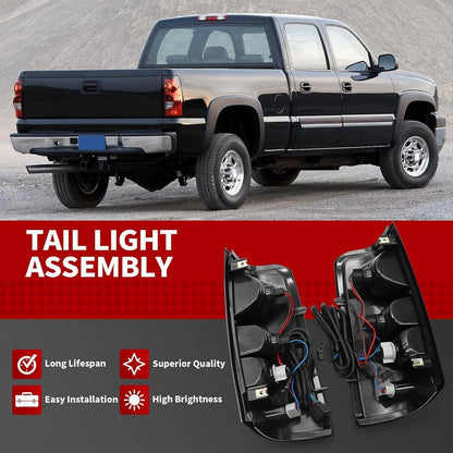 Red Tail Lights (Pair) for 2003-2006 Chevy Silverado HD - Replaces GM2800174/GM2801174