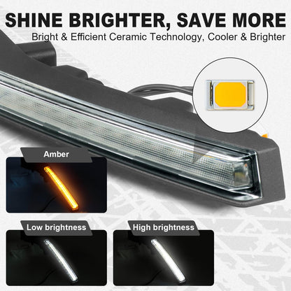 Bronco Trail Sight LED Hood Light, Aluminum, Turn Signal