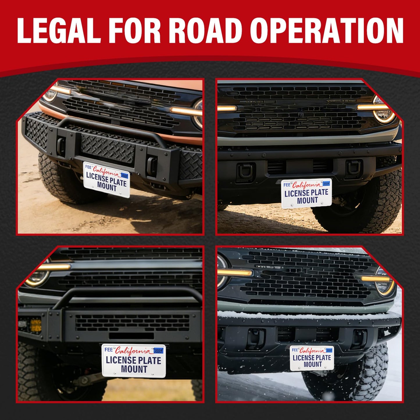 Bronco 2021-24 License Plate Frame for Modular Bumper