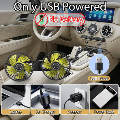 Car Backseat Fan for Kids, USB Powered
