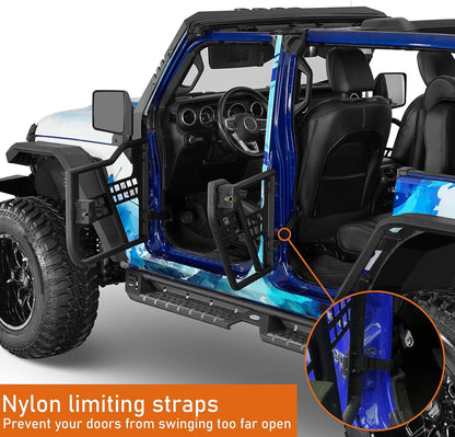 Tubular Half Doors (4-PCS) for 2018-2025 Jeep Wrangler JL & 2020-2025 Gladiator JT - Excludes 2026+ Models