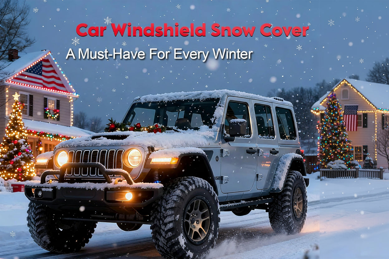 600D Windshield Snow & Ice Cover for Jeep Wrangler & Gladiator - Universal Fit