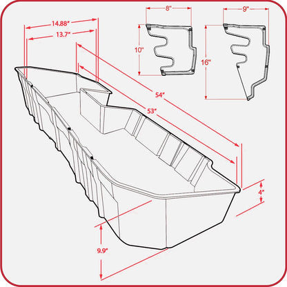 Underseat Storage Box Compatible with 2019-2024 Chevy Silverado & GMC Sierra 1500