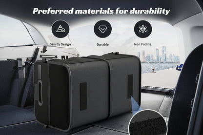 70L Collapsible Trunk Organizer with 11 Pockets - SUV/Truck Storage (Black)
