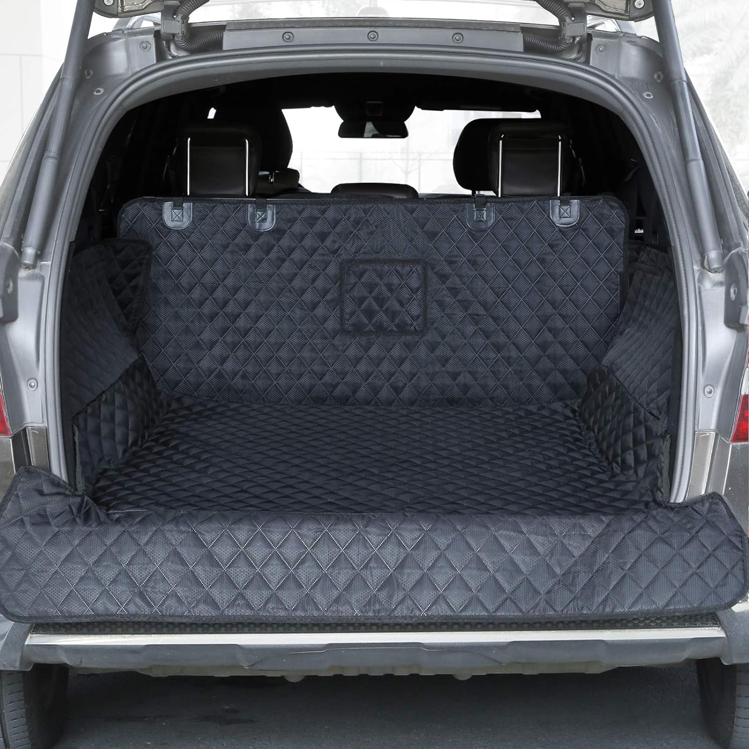 Waterproof Pet Cargo Cover Dog Seat Mat for SUVs Sedans Vans with Bumper Flap Protector - OHMU