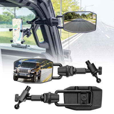 Quick Release Mirrors for 2018-2023 Jeep Wrangler JL & Gladiator JT (Patent Design)
