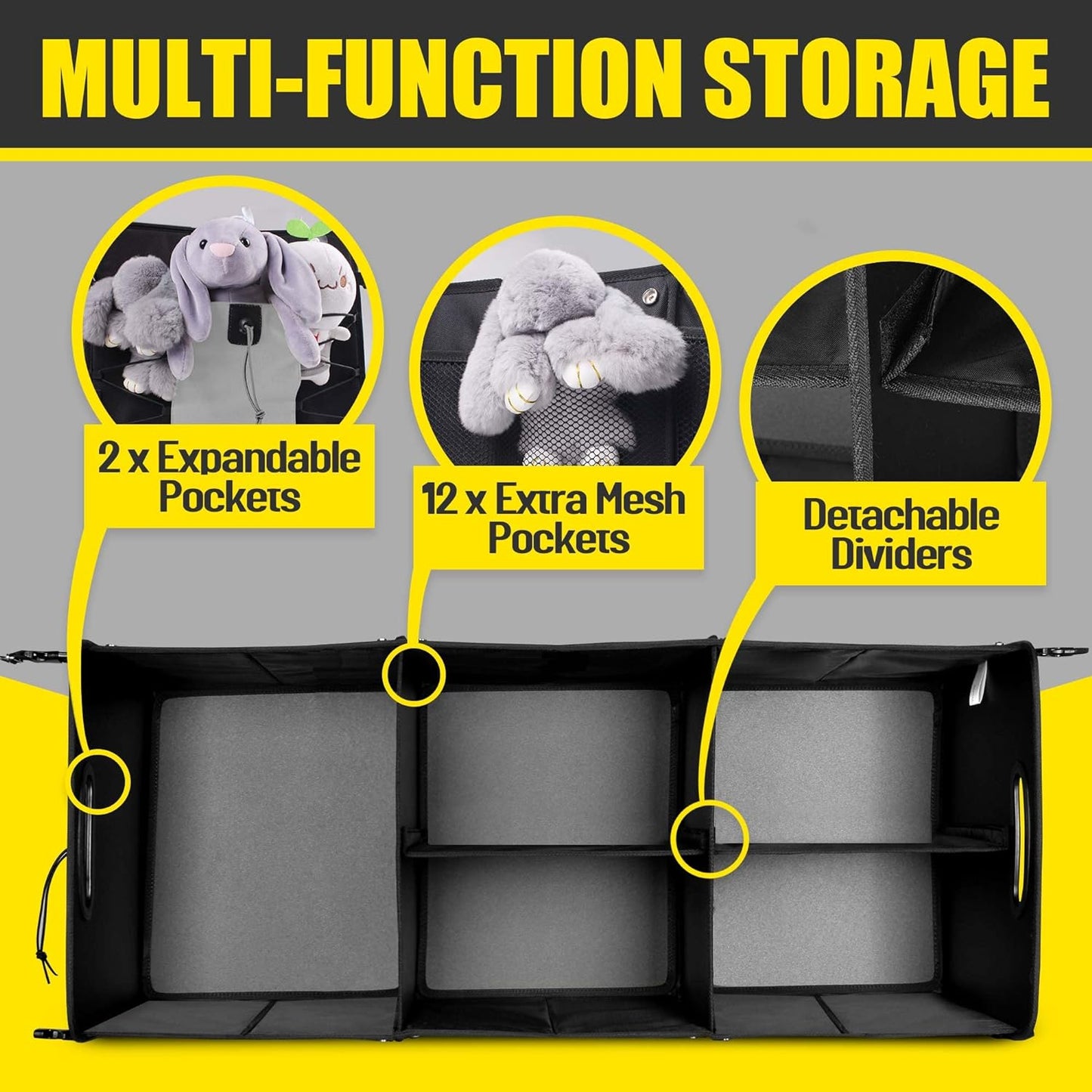 Upgraded Large Trunk Organizer with Removable Cooler Bag - OHMU