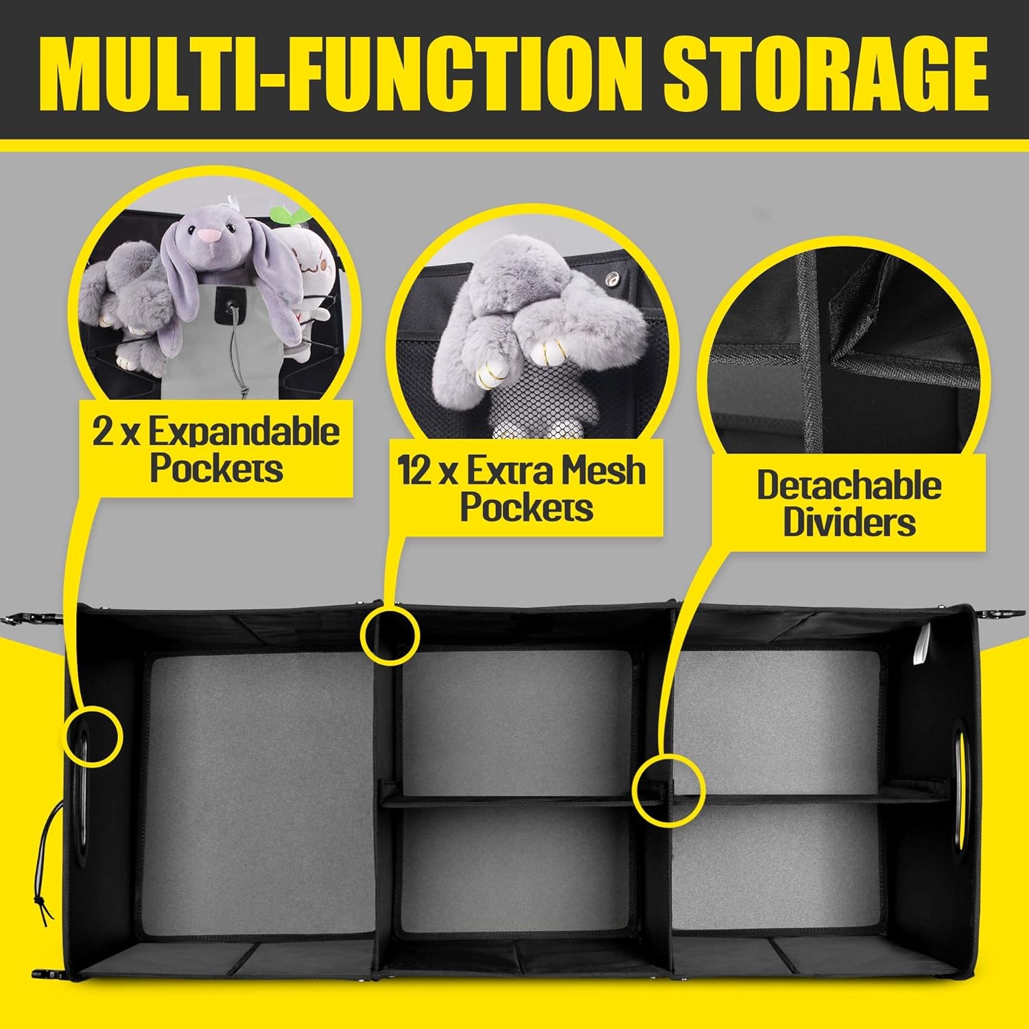 Upgraded Large Trunk Organizer with Removable Cooler Bag - OHMU
