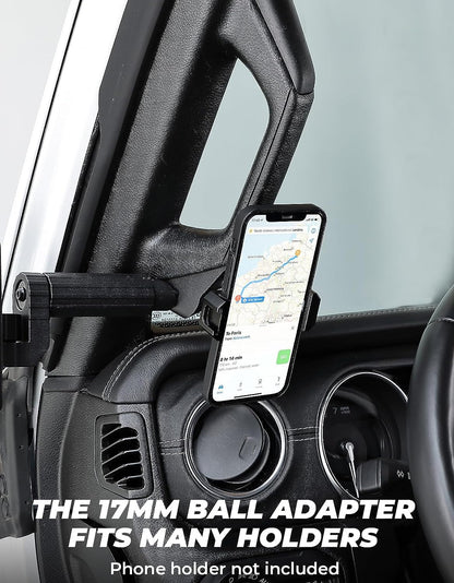Mirrors Doors Off with Ball Adapter for Wrangler JL/JLU 2018-2023 & Gladiator JT - OHMU