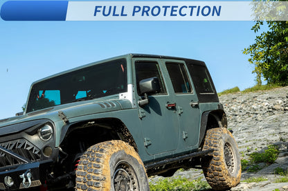 Steel Flat Front & Rear Fender Flares (4-PCS) for 2007-2018 Jeep Wrangler JK