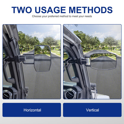 Quick Release Mirrors for 2018-2023 Jeep Wrangler JL & Gladiator JT (Patent Design)