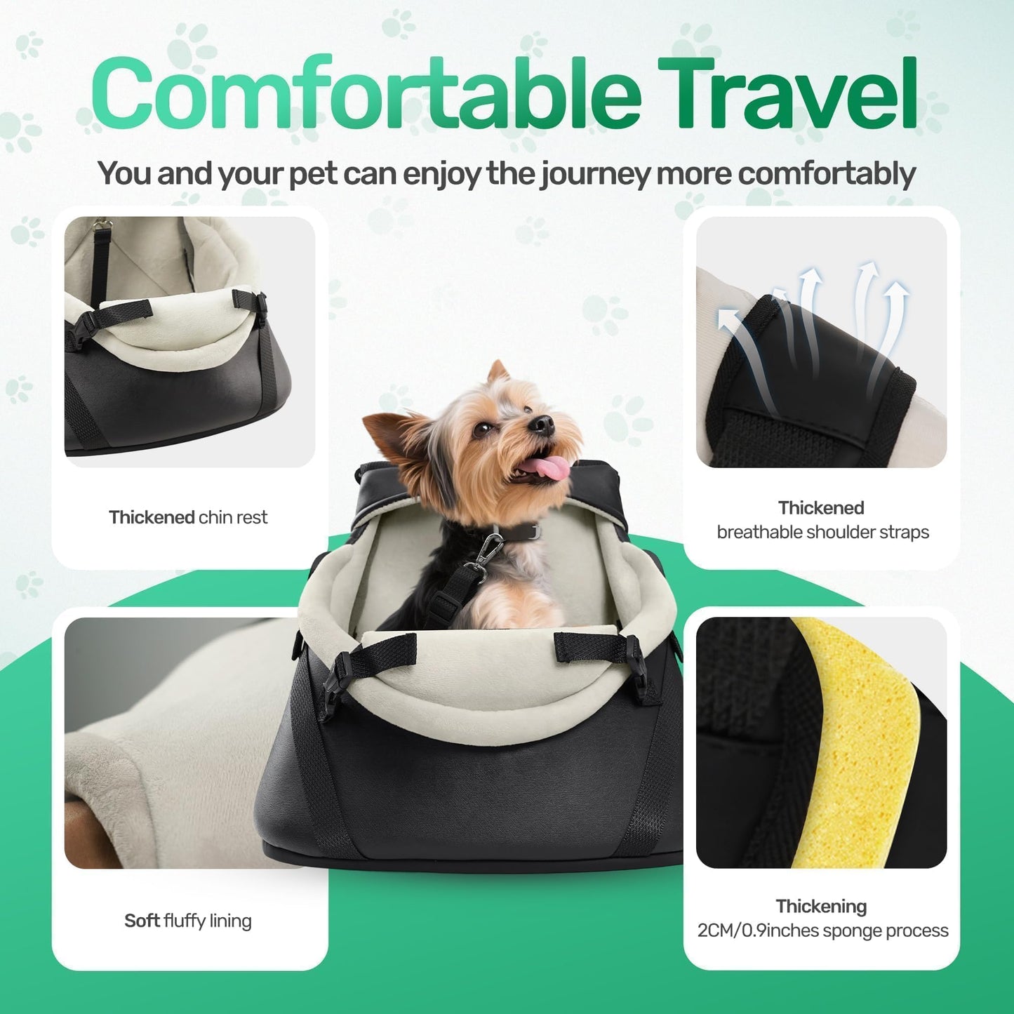 Luxurious Vegan Leather Booster Seat for Tiny Dogs