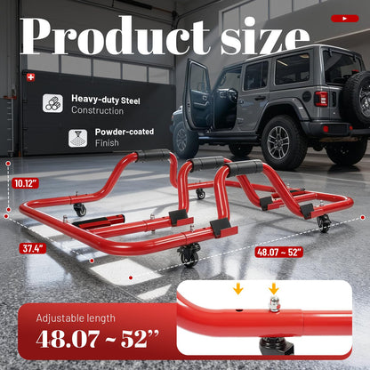 Jeep Wrangler Hardtop Storage Cart with Sliding Brakes