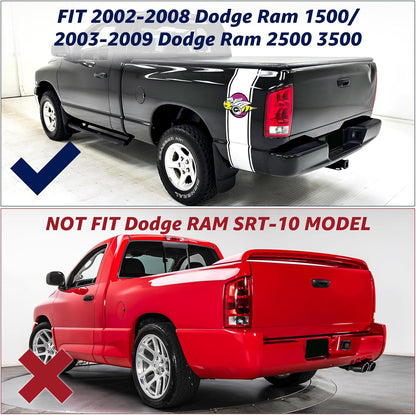 Steel Rear Step Bumper Assembly Compatible with 2002-2009 Dodge Ram 1500 2500 3500, Chrome Back Bumper Fit For 02-09 RAM Replacement for CH1103108