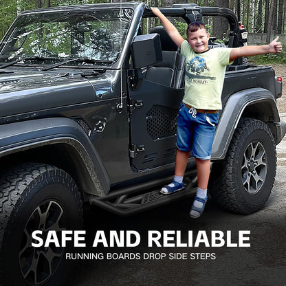 Drop Side Steps / Rock Sliders for 2018-2026 Jeep Wrangler JL 2-Door