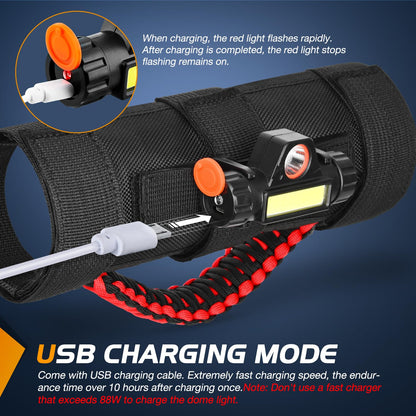 Dome Light w/ Grab Handle - Universal LED Interior Light for Jeep Roll Bars