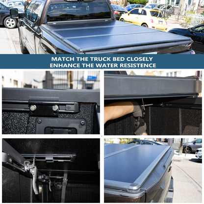 Hard Tri-Fold Truck Bed Tonneau Cover Compatible with 2009-2026 Dodge Ram 1500 & 2500