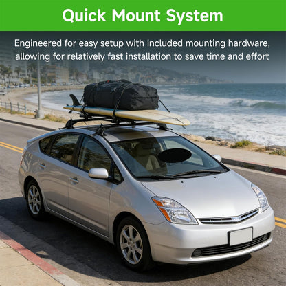 43.3" Universal Roof Rack Cross Bars (2-PCS) - Aluminum Adjustable for Cars/SUVs