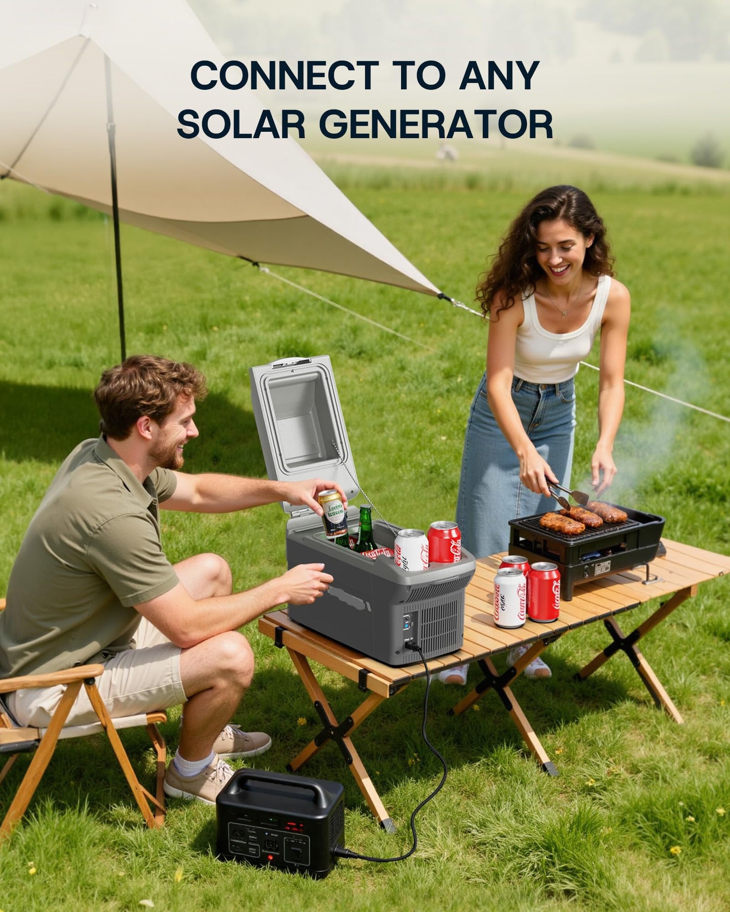 10QT Electric Cooler/Warmer - 9L Capacity, 12V DC, Shoulder Strap for Travel/Camping/Picnic - AR09
