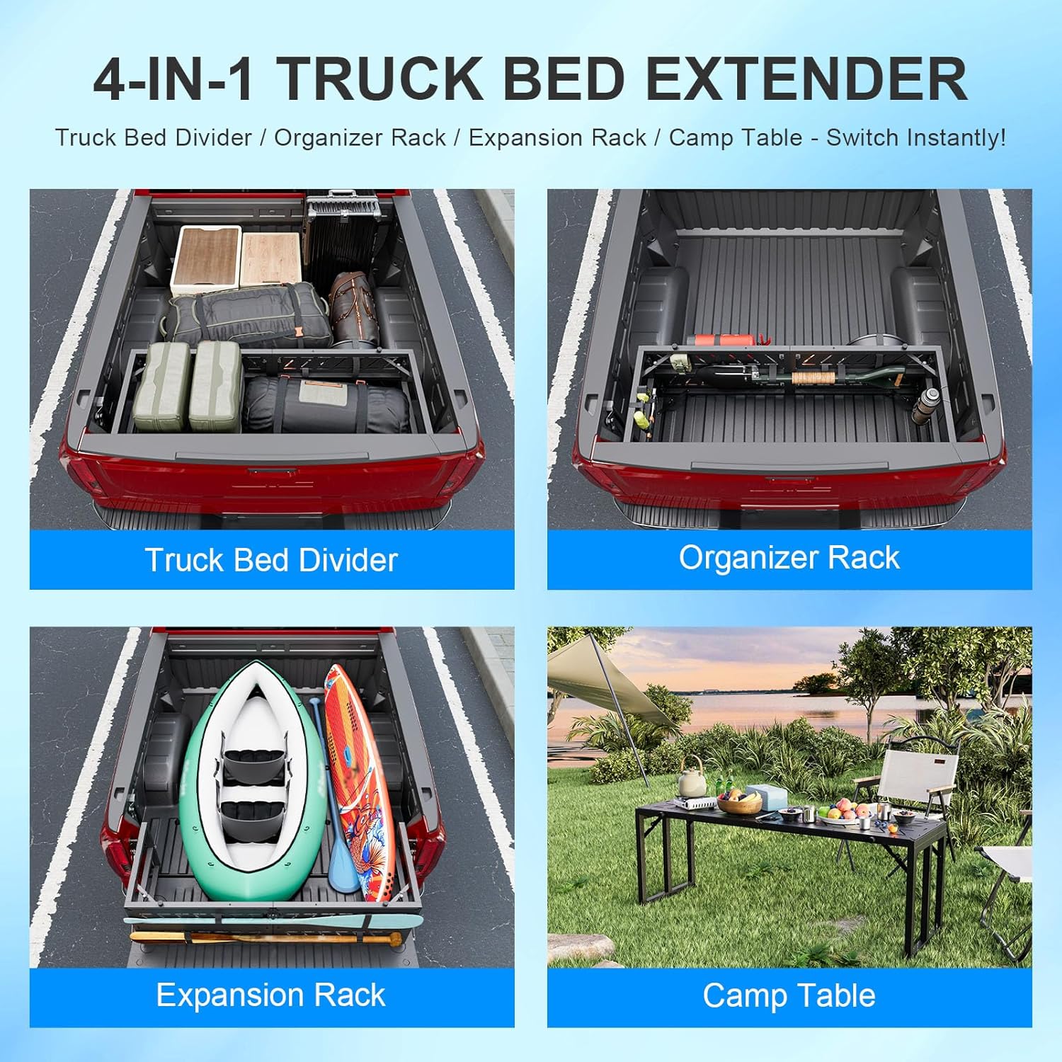 Tailgate Extender Compatible with 2019-2025 Chevy Silverado GMC Sierra Bed Extension Replacement for 2019-2025 Chevy Silverado Accessories