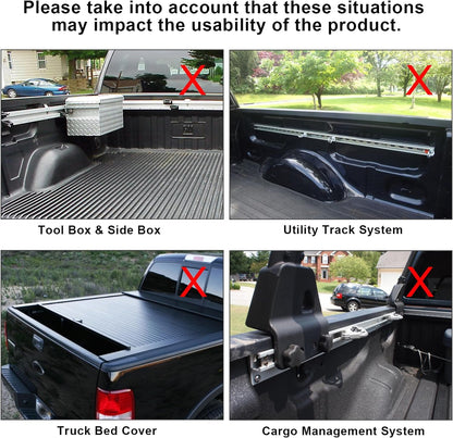 Non-Drilling Truck Rack Fit for 52" to 71" Wide Truck Bed, 800 lb. Capacity - OHMU