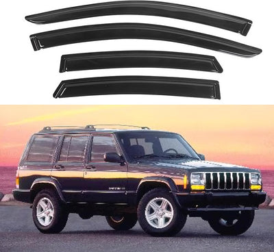 Window Visor Compatible with Jeep Cherokee 4-Door 1984-2001