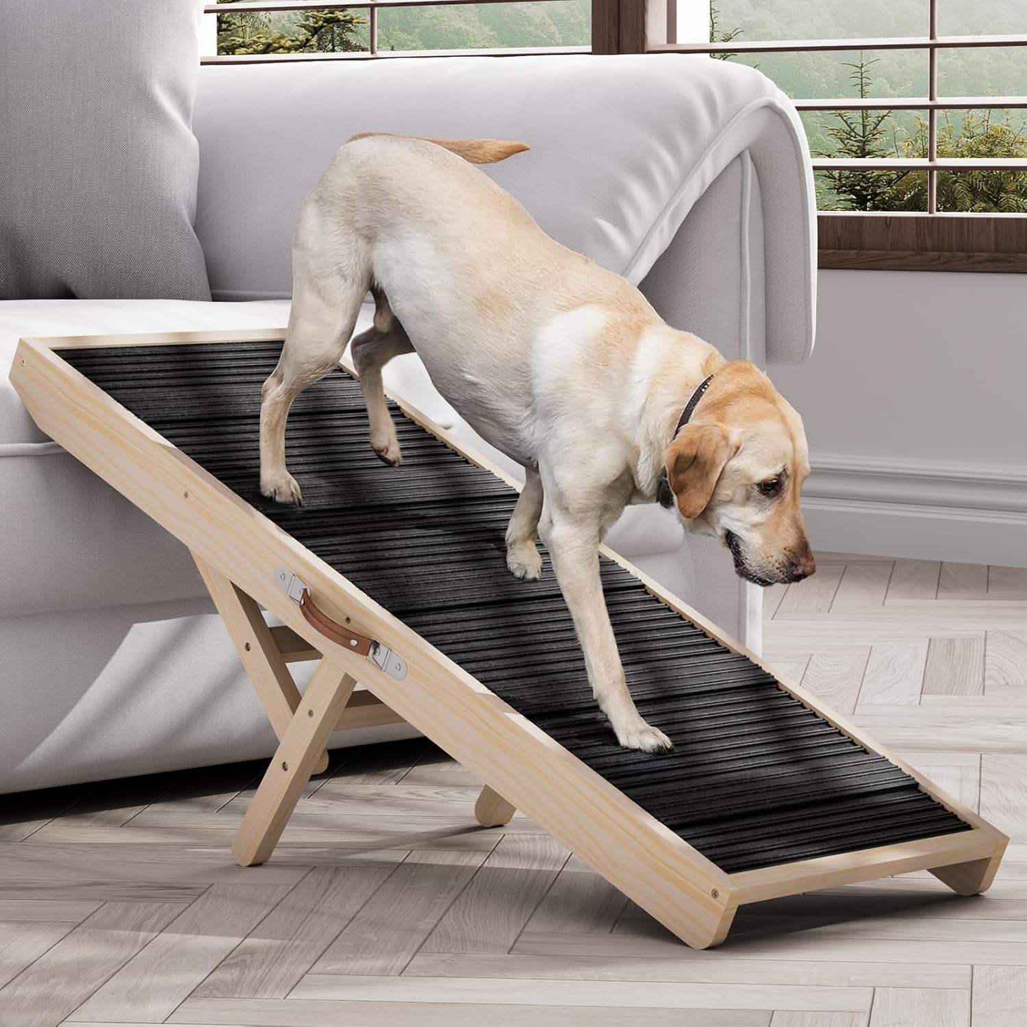 Doge Ramp Portable Dog Ramp for Bed up to 200LBS with Anti-Slip Mat & Carrying ...