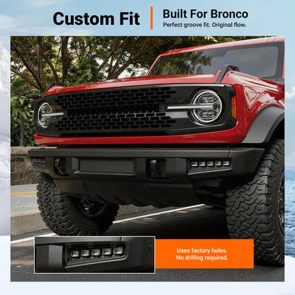 Bronco LED Fog Lights for Modular Bumper, Turn Signals