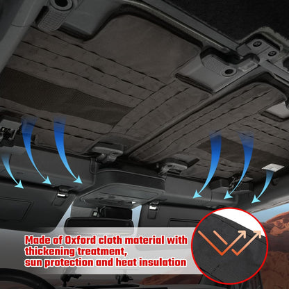 Roof Liner Organizer Overhead Storage Jacket Overhead Car Organizer Car Headliner Storage Organizer For Ford Bronco 2021 2022 2023 2024 2/4 Doors Roof Tactical Vest Accessories With 5 Molle Pouch