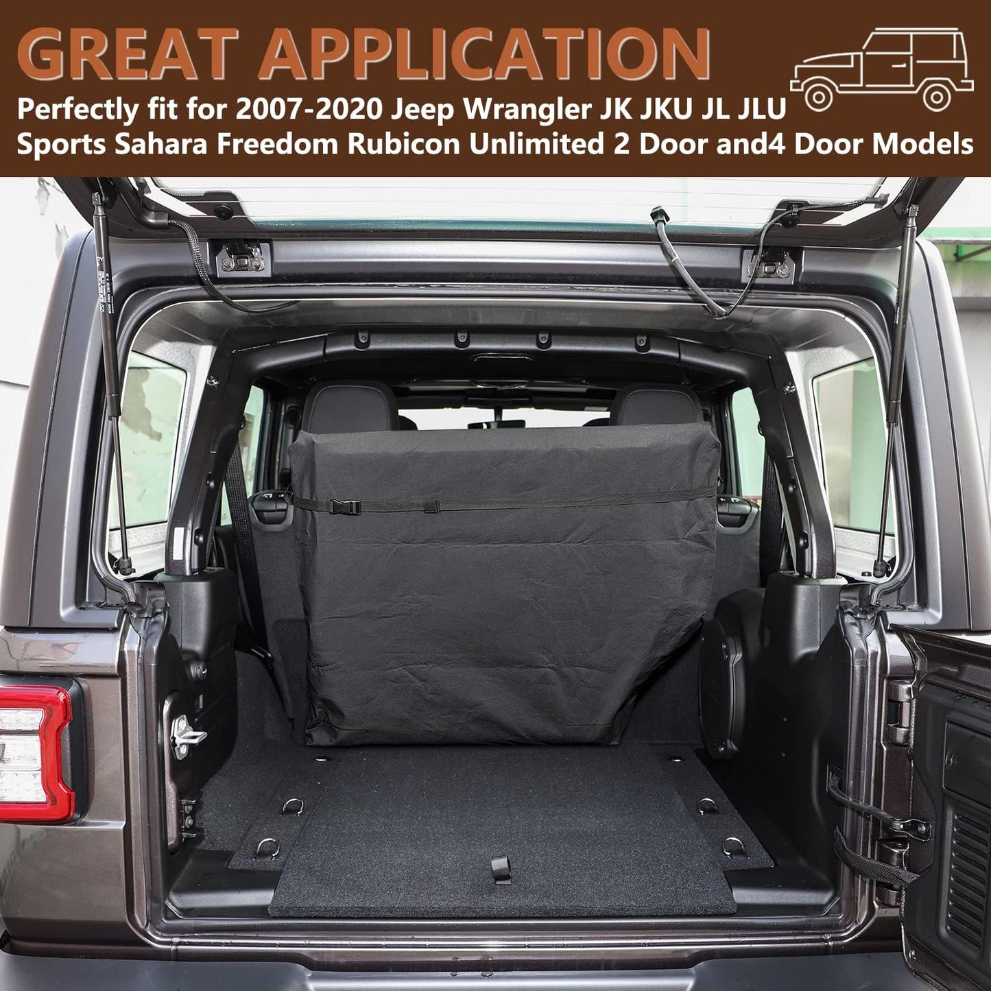 Hard Top Freedom Top Panels Storage Bag for All 2007-2025 Jeep Wrangler JK JKU JL JLU Sports Sahara Freedom Rubicon Unlimited Gladiator JT 2 and 4 Doors