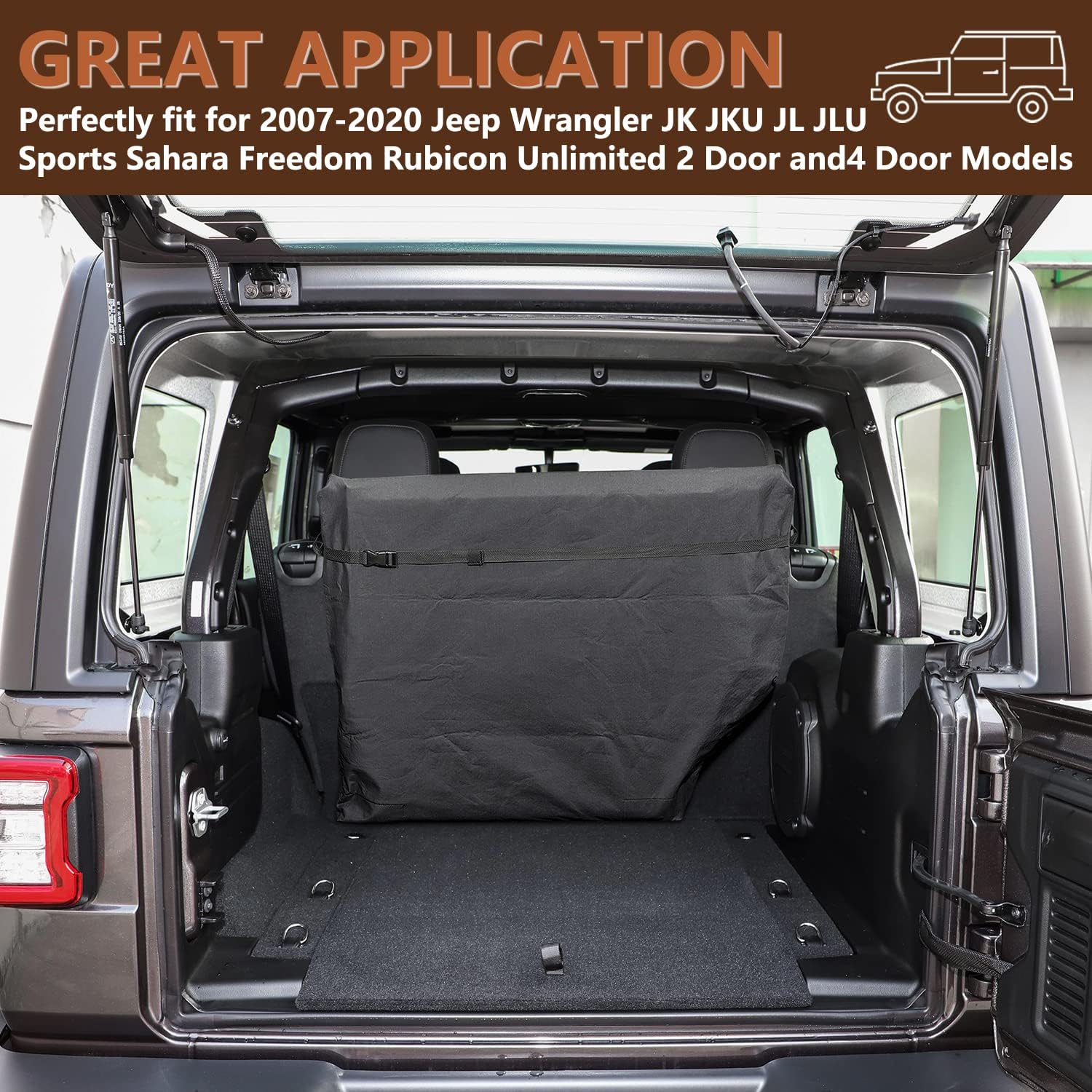 Hard Top Freedom Top Panels Storage Bag for All 2007-2025 Jeep Wrangler JK JKU JL JLU Sports Sahara Freedom Rubicon Unlimited Gladiator JT 2 and 4 Doors