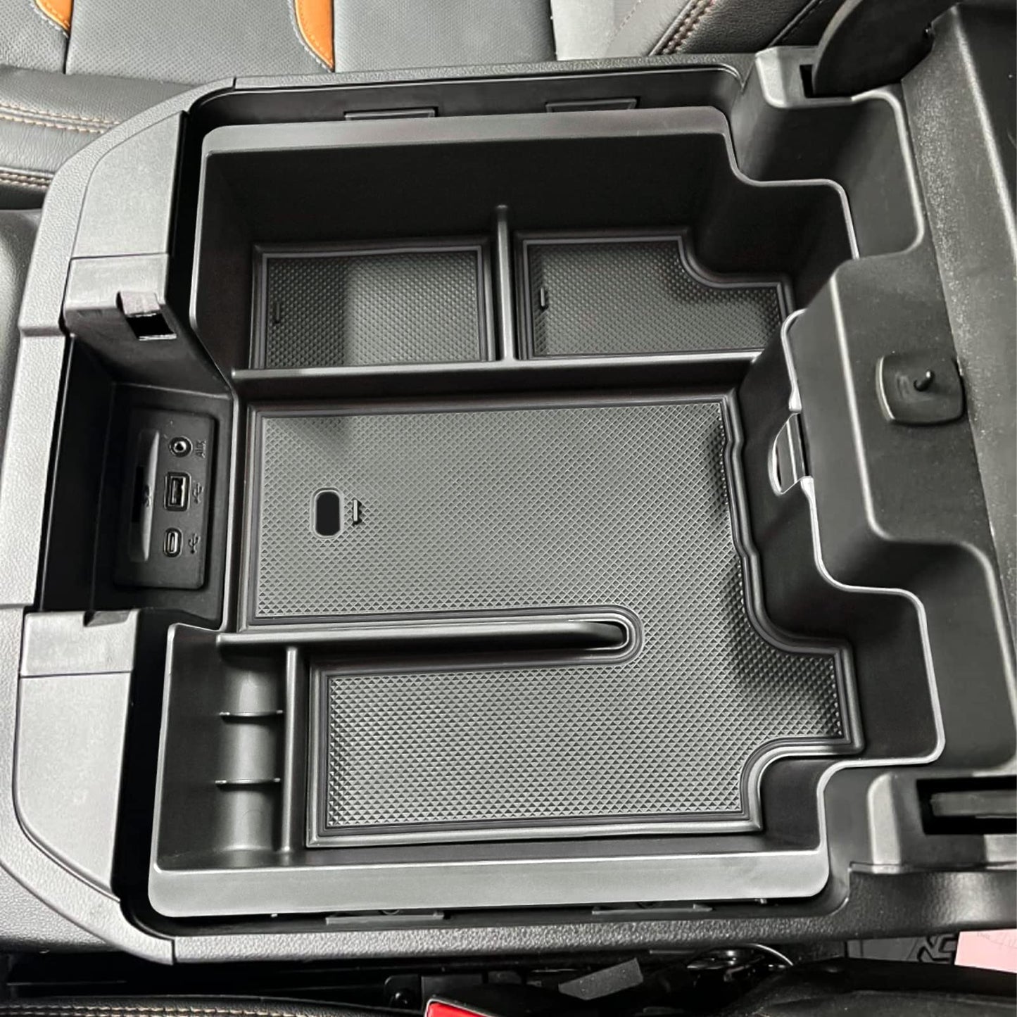 Center Console Organizer Tray for 2019-2023 Chevy/GMC 1500 & HD (Full Console/Bucket Seats Only) - Black