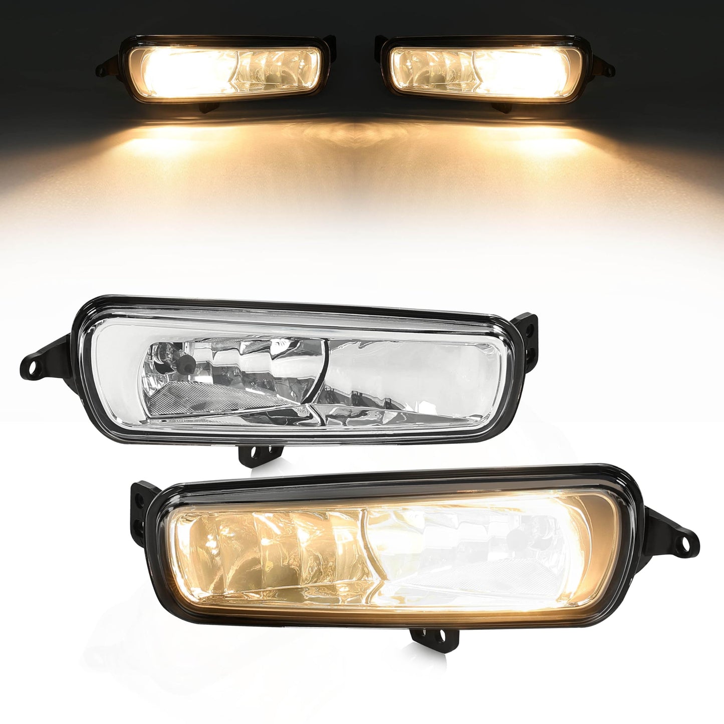 Ford Transit Focus Bumper Fog Lights with Wiring, Clear Lens