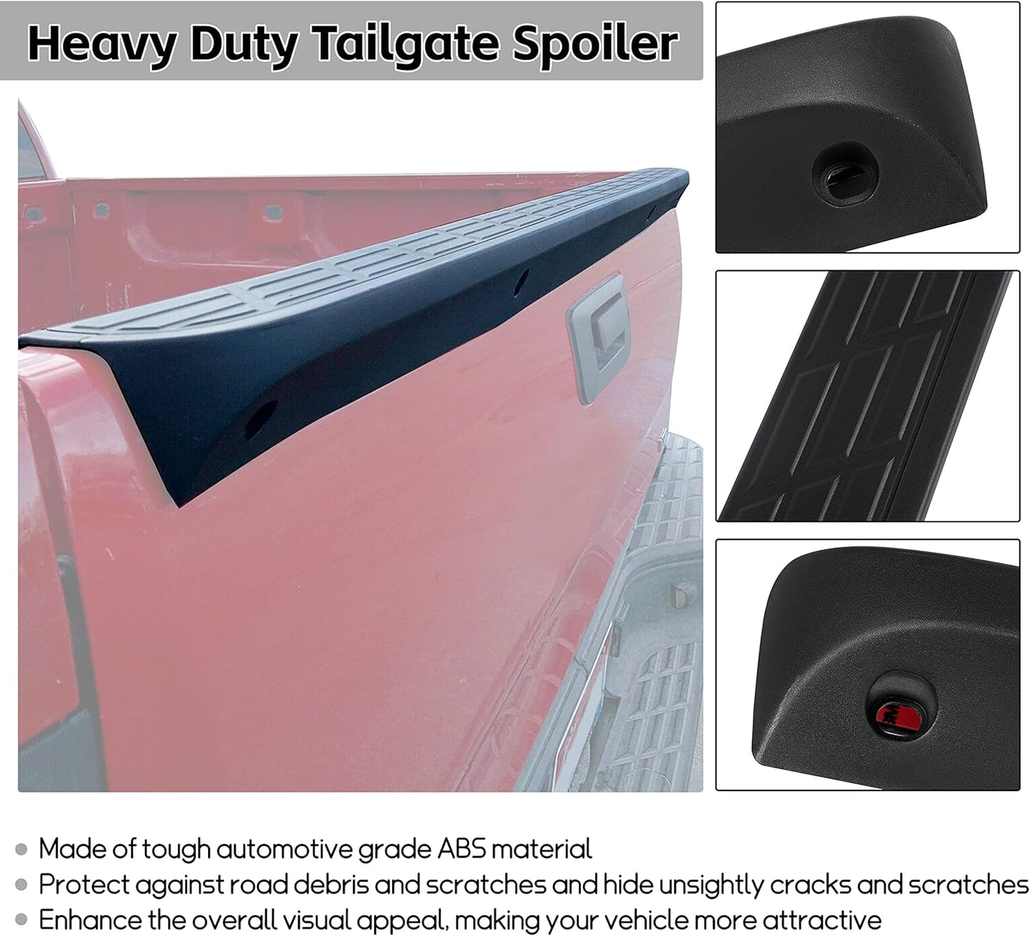 Tailgate Cap Spoiler for 2007-2013 Chevy/GMC 1500 & 2007-2014 HD - Replaces 25844299/GM1904104