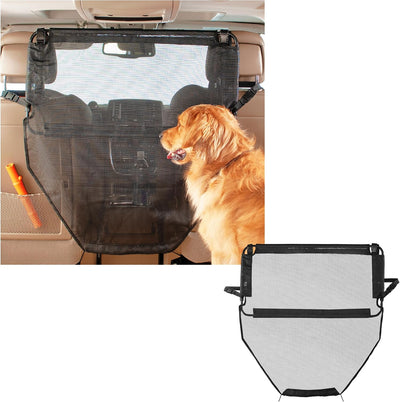 Padded Steel Frame Dog Back Seat Barrier - Heavy-Duty Coated Net for Car/Truck/SUV