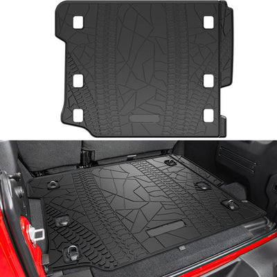 Cargo Mat for 2018-2026 Jeep Wrangler JL 4-Door w/OEM Subwoofer - Heavy Duty Waterproof (Excludes 4XE)