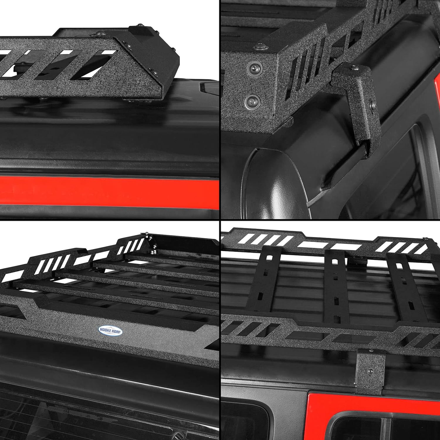 Roof Rack Cargo Basket Crossbar for 2018-2024 Jeep Wrangler JL & Gladiator JT - OHMU