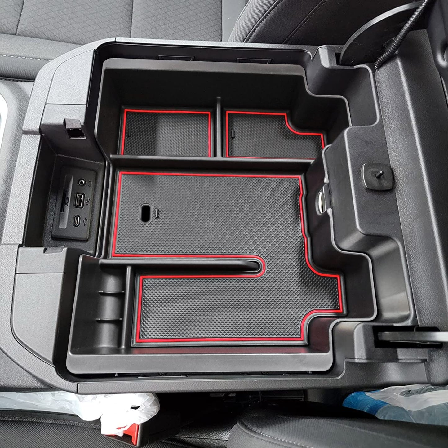 Center Console Organizer Tray for 2019-2023 Chevy/GMC 1500 & HD (Full Console/Bucket Seats Only) - Black