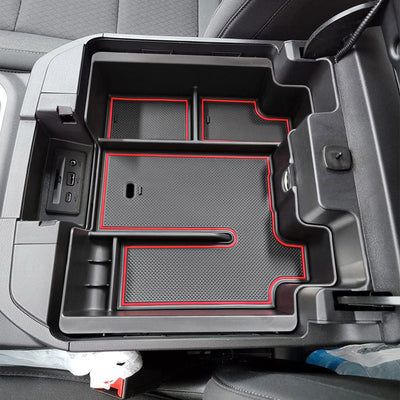 Center Console Organizer Tray for 2019-2023 Chevy/GMC 1500 & HD (Full Console/Bucket Seats Only) - Black