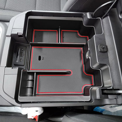 Center Console Organizer Tray for 2019-2023 Chevy/GMC 1500 & HD (Full Console/Bucket Seats Only) - Black