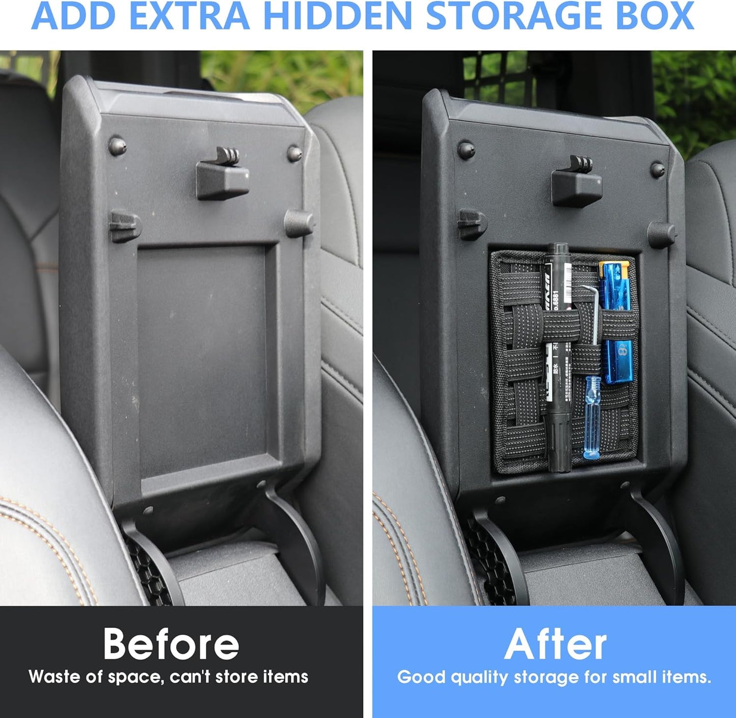 MOLLE Center Console Organizer for 2021-2026 Ford Bronco - Tactical Storage Pouch