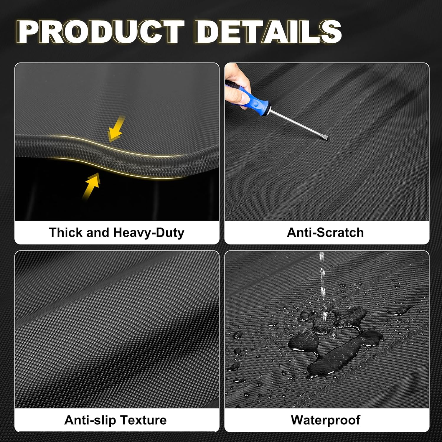 WEIZE Truck Bed Mat for Ford F-150 2015-2025/F-150 Lightning 2022-2023 5.5ft (5'6", 67.1in), All Weather Protection TPE Truck Bed Liner Durable Easy Clean Black