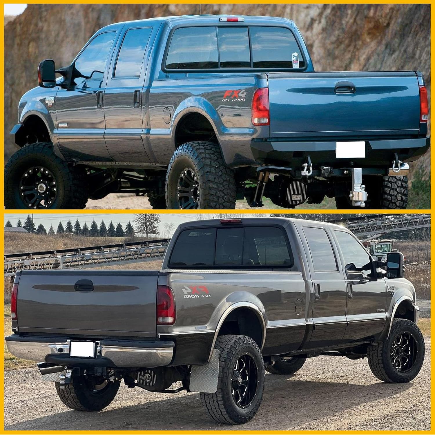 Boine Tail Light Compatible With 1997-2003 Ford F150 1999-2007 F250 F350 F450 F550 Super Duty Driver and Passenger Side Rear Light Brake Lamps