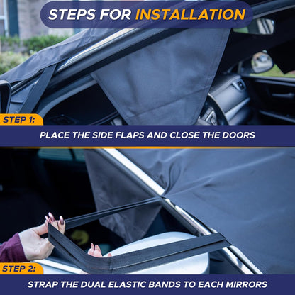 600D Oxford Windshield Snow Cover for Jeep Wrangler & Bronco (X-Small)