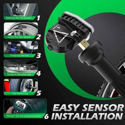 4-PCS 433MHz TPMS Sensors for GM (Chevy/GMC/Cadillac/Buick) - Replaces 13598773/13516165