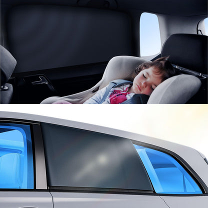 2-Pack Breathable Car Window Shades - 100% UV Block/Cooling, Medium Universal Fit for SUV/Sedan