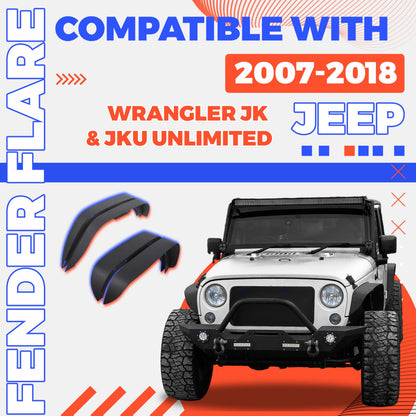 Jeep Wrangler JK JKU Fender Flares Mud Flaps Kit