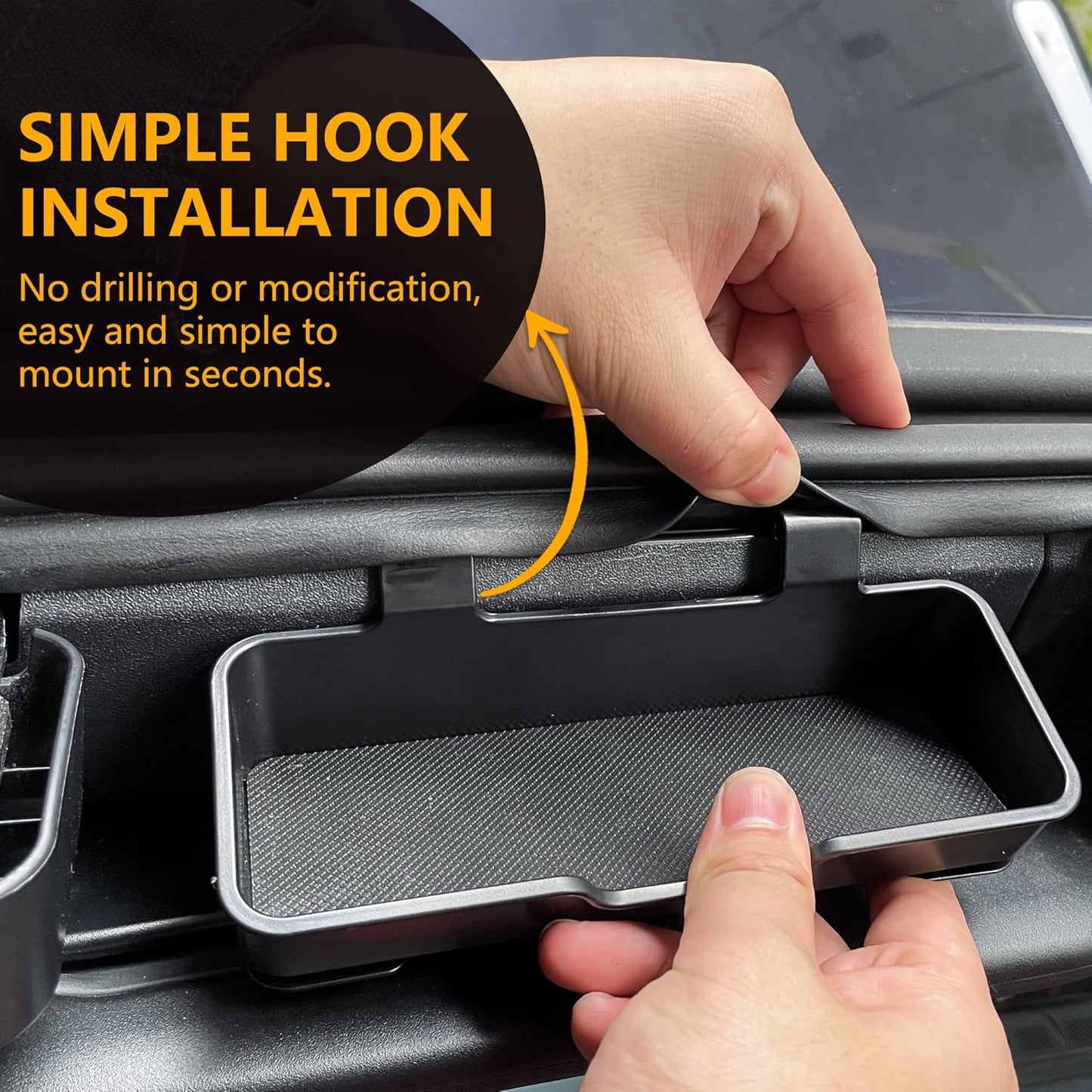 Sunglass Holder for 2021-2026 Ford Bronco 2/4-Door - Sun Visor Organizer (Black)